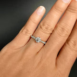 18 Carat Gold And 0.70 Carat Diamond Engagement Ring with Diamond Band available at LeGassick Diamonds and Jewellery Gold Coast, Australia.