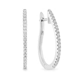 18 Carat Gold Large Shaped Diamond Huggie Earrings available at LeGassick Diamonds and Jewellery Gold Coast, Australia.