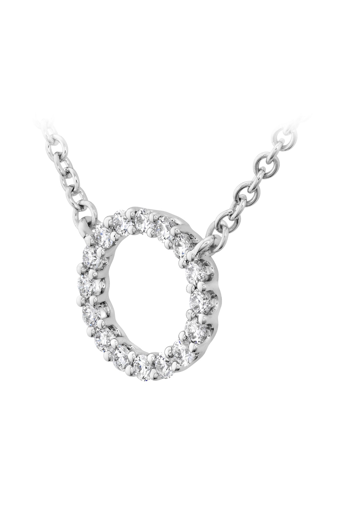 18 Carat White Gold Signature Circle Pendant From Hearts On Fire available at LeGassick Diamonds and Jewellery Gold Coast, Australia.