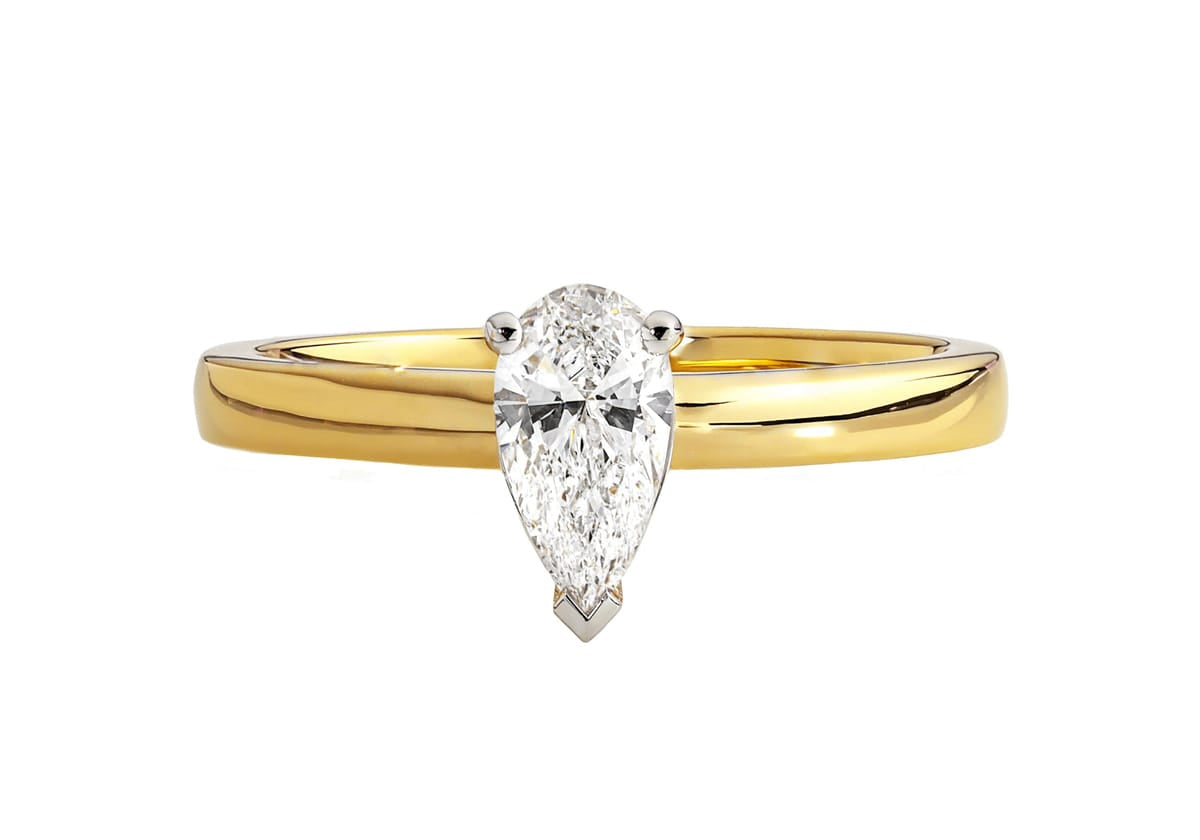 18 Carat Gold With 0.53 Carat Pear Diamond Solitaire Engagement Ring available at LeGassick Diamonds and Jewellery Gold Coast, Australia.