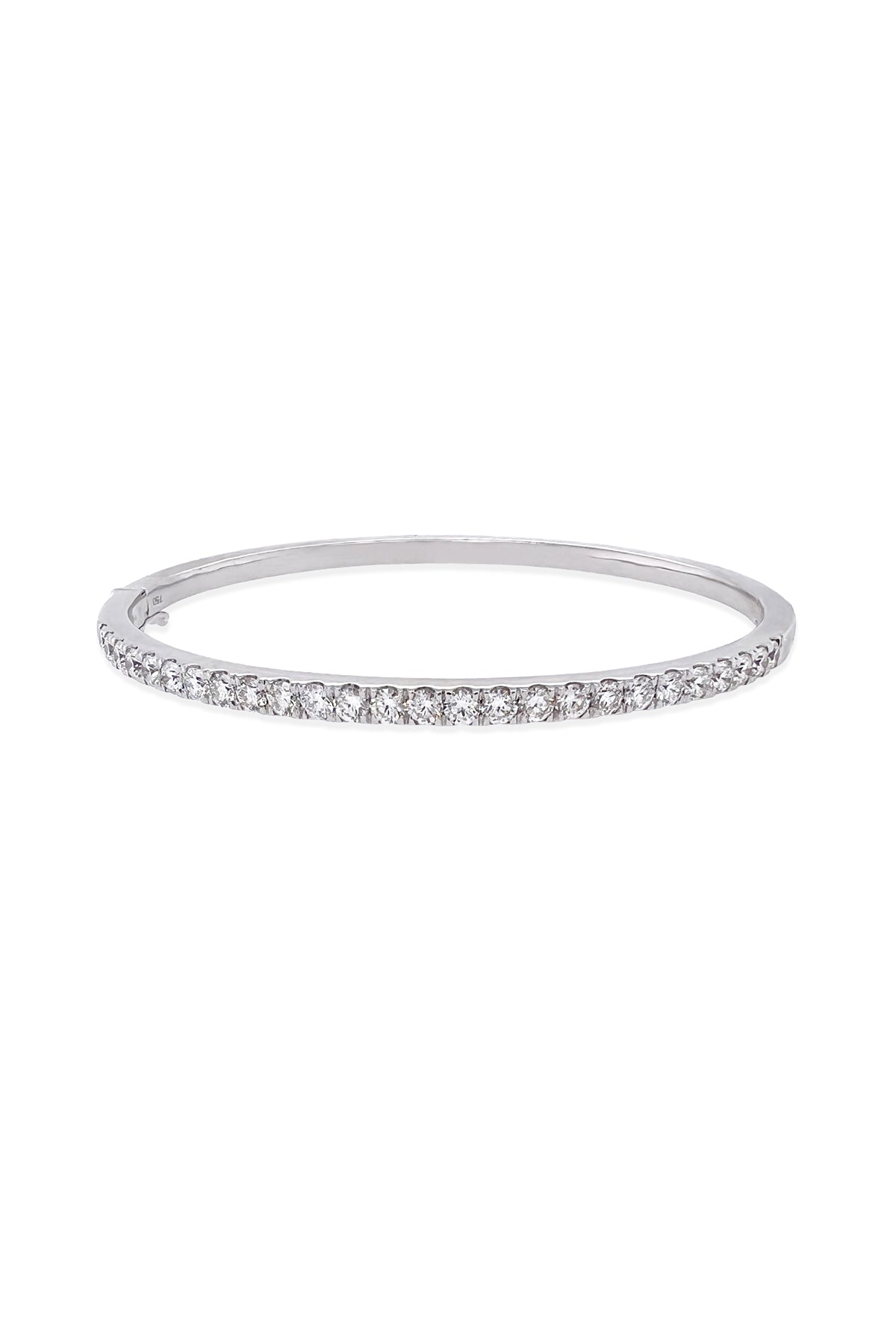 White gold bangle bracelet shop set