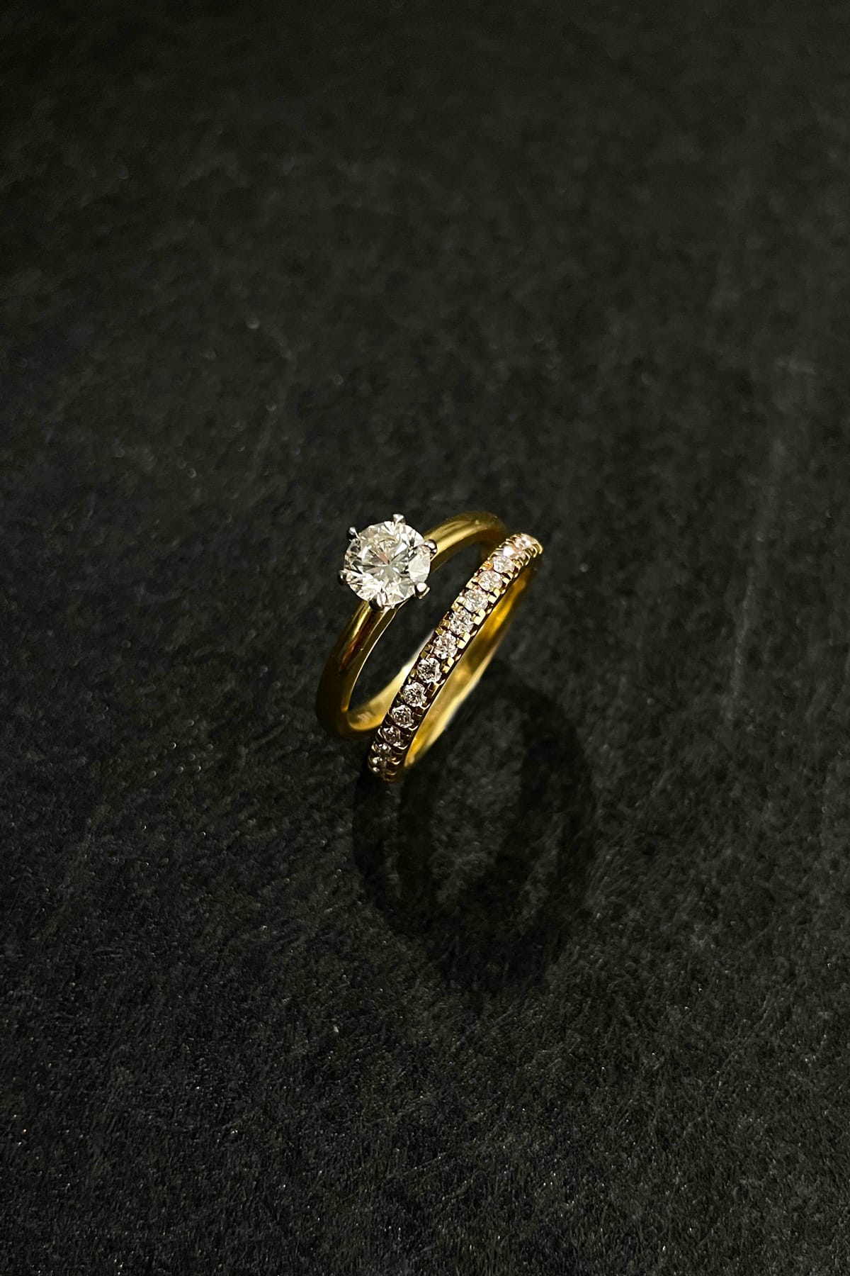 18 Carat Yellow Gold Claw 0.33ct Set Diamond Band available at LeGassick Diamonds and Jewellery Gold Coast, Australia.