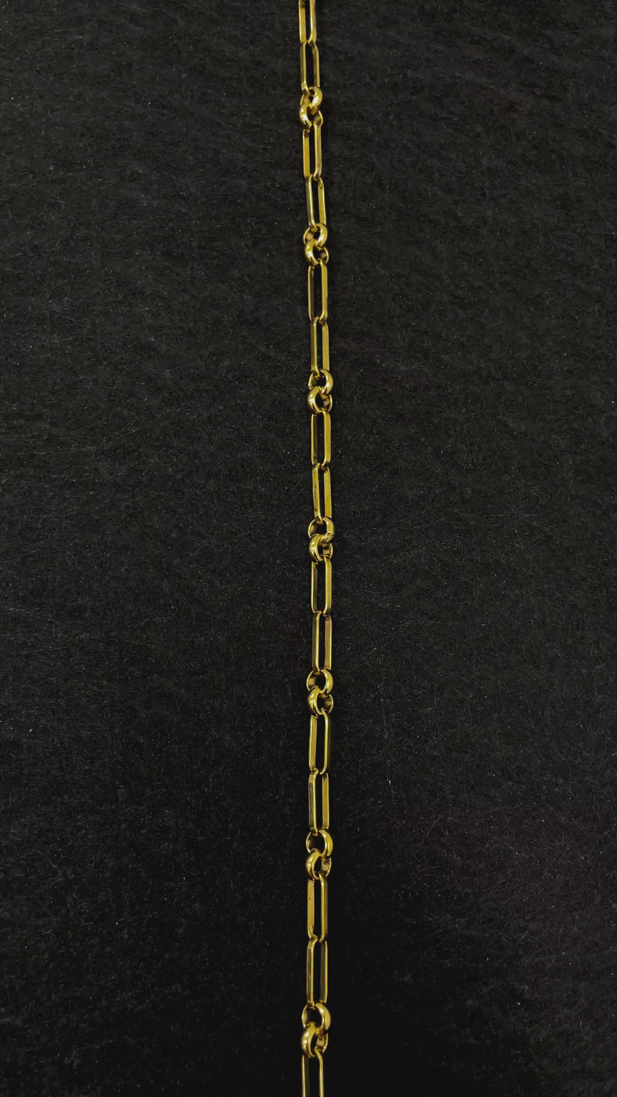 9 Carat Yellow Gold Solid Fancy Paper Clip Style Chain available at LeGassick Diamonds and Jewellery Gold Coast, Australia.