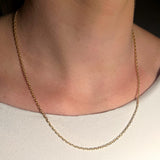 9 Carat Yellow Gold 50cm Flat Diamond Cut Cable 1.6mm Chain available at LeGassick Diamonds and Jewellery Gold Coast, Australia.