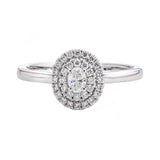 18 carat Gold Double Oval Diamond Halo Engagement Ring available at LeGassick Diamonds and Jewellery Gold Coast, Australia