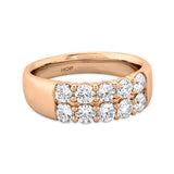 Signature Double Row Ring From Hearts On Fire available at LeGassick Diamonds and Jewellery Gold Coast, Australia.