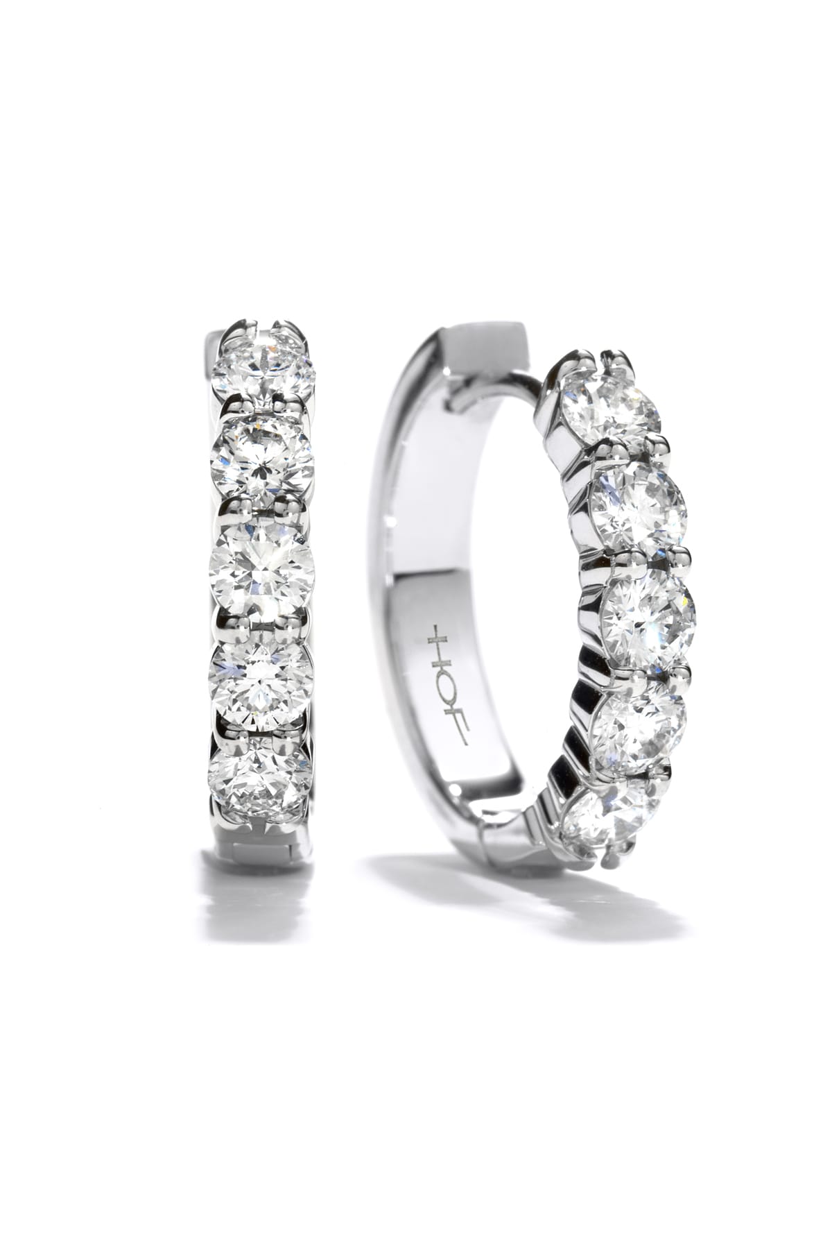 Small Mini Diamond Hoop Earrings From Hearts On Fire available at LeGassick Diamonds and Jewellery Gold Coast, Australia.