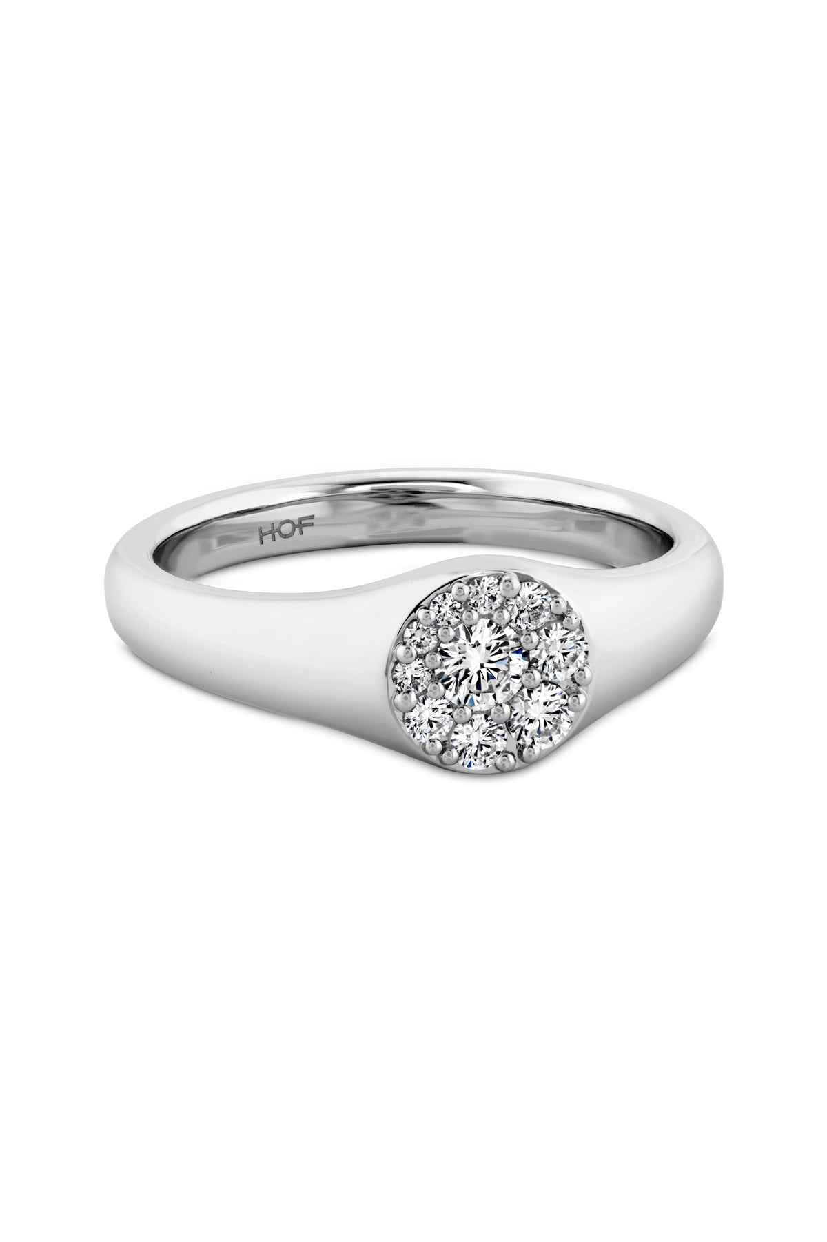 Tessa Circle Signet Ring From Hearts On Fire available at LeGassick Diamonds and Jewellery Gold Coast, Australia.