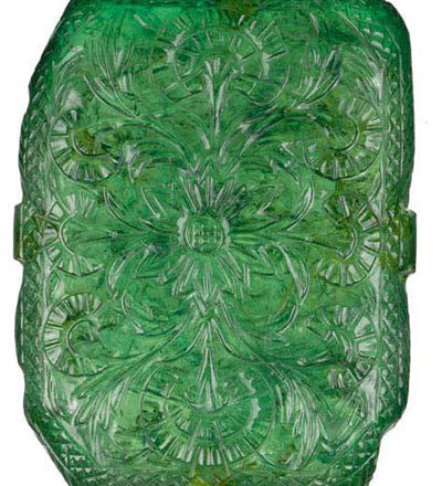 The Mogul Emerald: A magnificent 217.80-carat emerald that dates back to 1695.