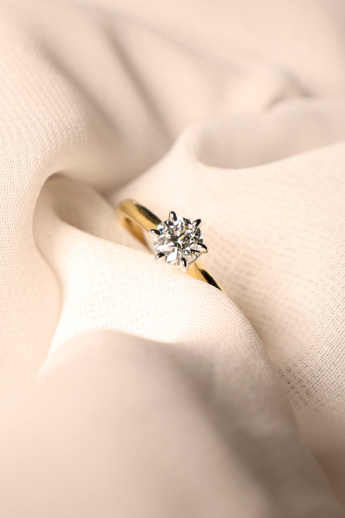 0.50 Carat Diamond Set Engagement Ring in 18k Yellow & White Gold from LeGassick Jewellery Gold Coast, Australia.