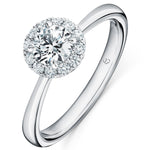 0.50 Carat Vela Halo Ring From Hearts On Fire exclusive to LeGassick Jewellery, Gold Coast, Australia.