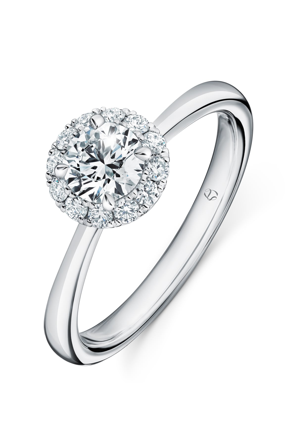 0.50 Carat Vela Halo Ring From Hearts On Fire exclusive to LeGassick Jewellery, Gold Coast, Australia.