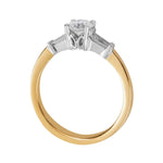 0.53ct Diamond Ring set with Tapper Cut Diamonds available at LeGassick Diamonds and Jewellery Gold Coast, Australia.