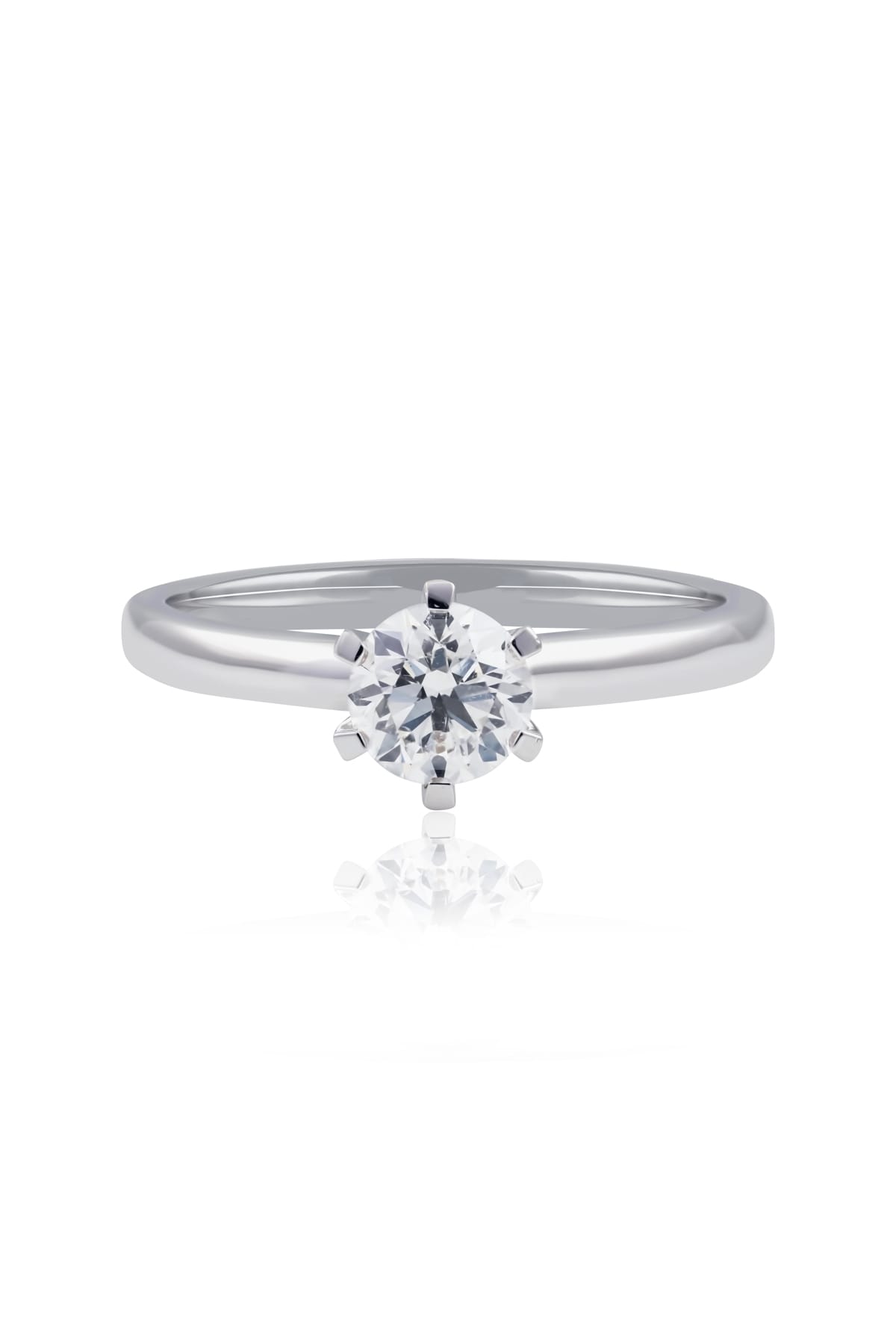 0.70ct Diamond Solitaire Engagement Ring With White Gold Band from LeGassick