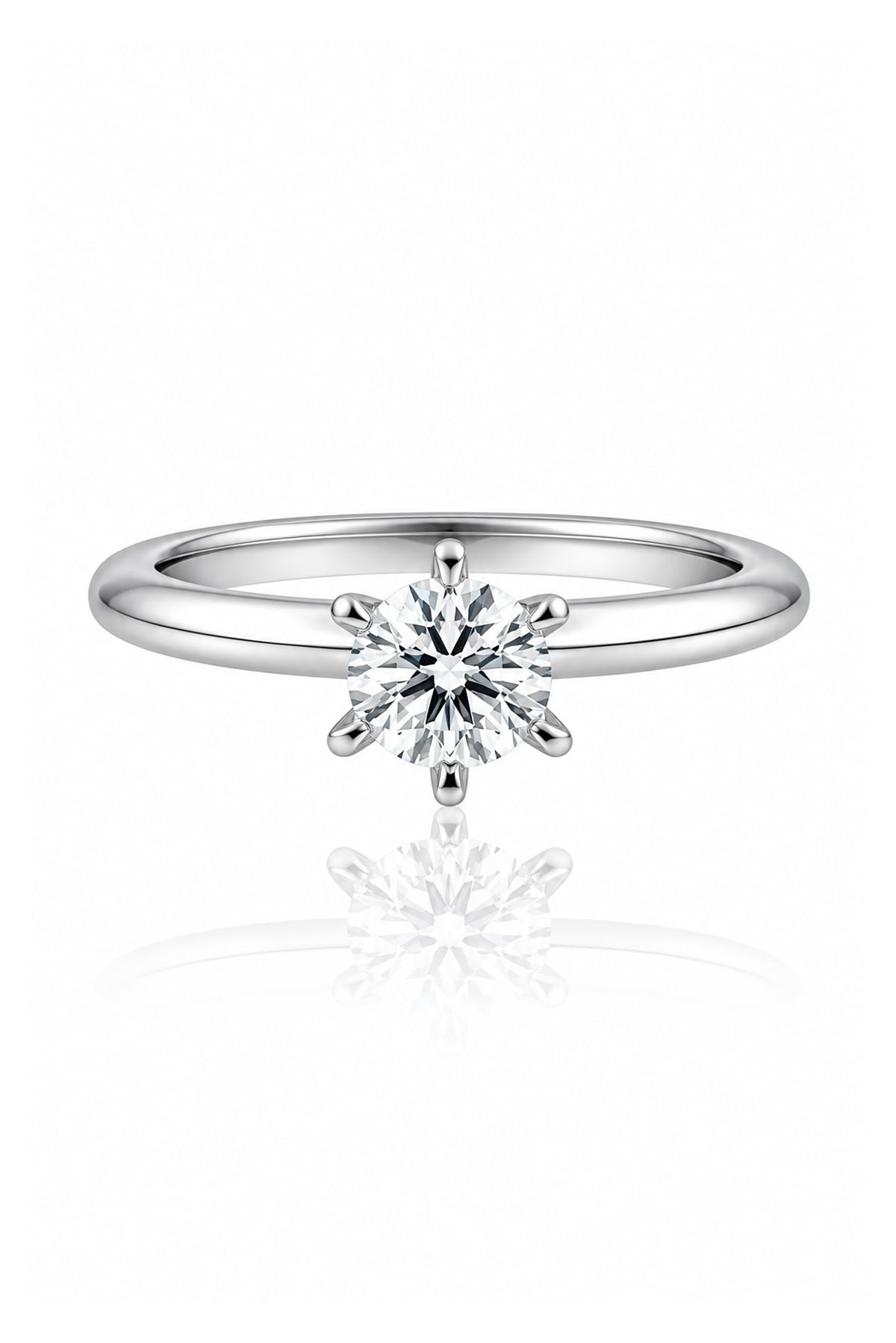 0.70ct Diamond Solitaire Engagement Ring With 6 Claw Setting In White Gold from LeGassick Jewellery Gold Coast.