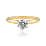 0.70ct Diamond Solitaire Engagement Ring With Knife Edge Setting In Yellow Gold from LeGassick Jewellery Gold Coast.