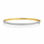 Gold bangle on a white background
