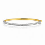 Gold bangle on a white background