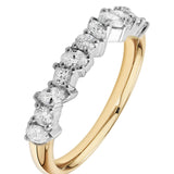 Mixed Fancy Cut Diamond Wedding Ring in Yellow & White Gold from LeGassick