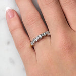 Mixed Fancy Cut Diamond Wedding Ring in Yellow & White Gold from LeGassick