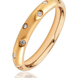 Hammer Set Diamond Ring In Rose Gold