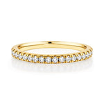 Claw Set Diamond Band In 18ct Yellow Gold