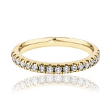 Claw Set Diamond Band In 18ct Yellow Gold