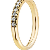 Claw Set Diamond Band In 18ct Yellow Gold
