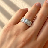 Baguette & Round Diamond Ring in 18ct Two-Tone Gold
