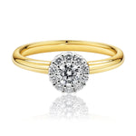 Diamond Cluster Ring in 18ct Yellow & White Gold