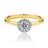 Diamond Cluster Ring in 18ct Yellow & White Gold