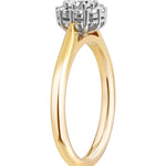 Diamond Cluster Ring in 18ct Yellow & White Gold