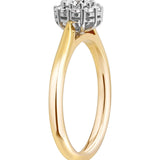 Diamond Cluster Ring in 18ct Yellow & White Gold