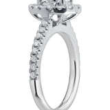 0.70ct Oval Diamond Halo Ring in 18ct White Gold