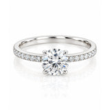 Hearts On Fire Signature Round Brilliant Cut Diamond Engagement Ring in White Gold