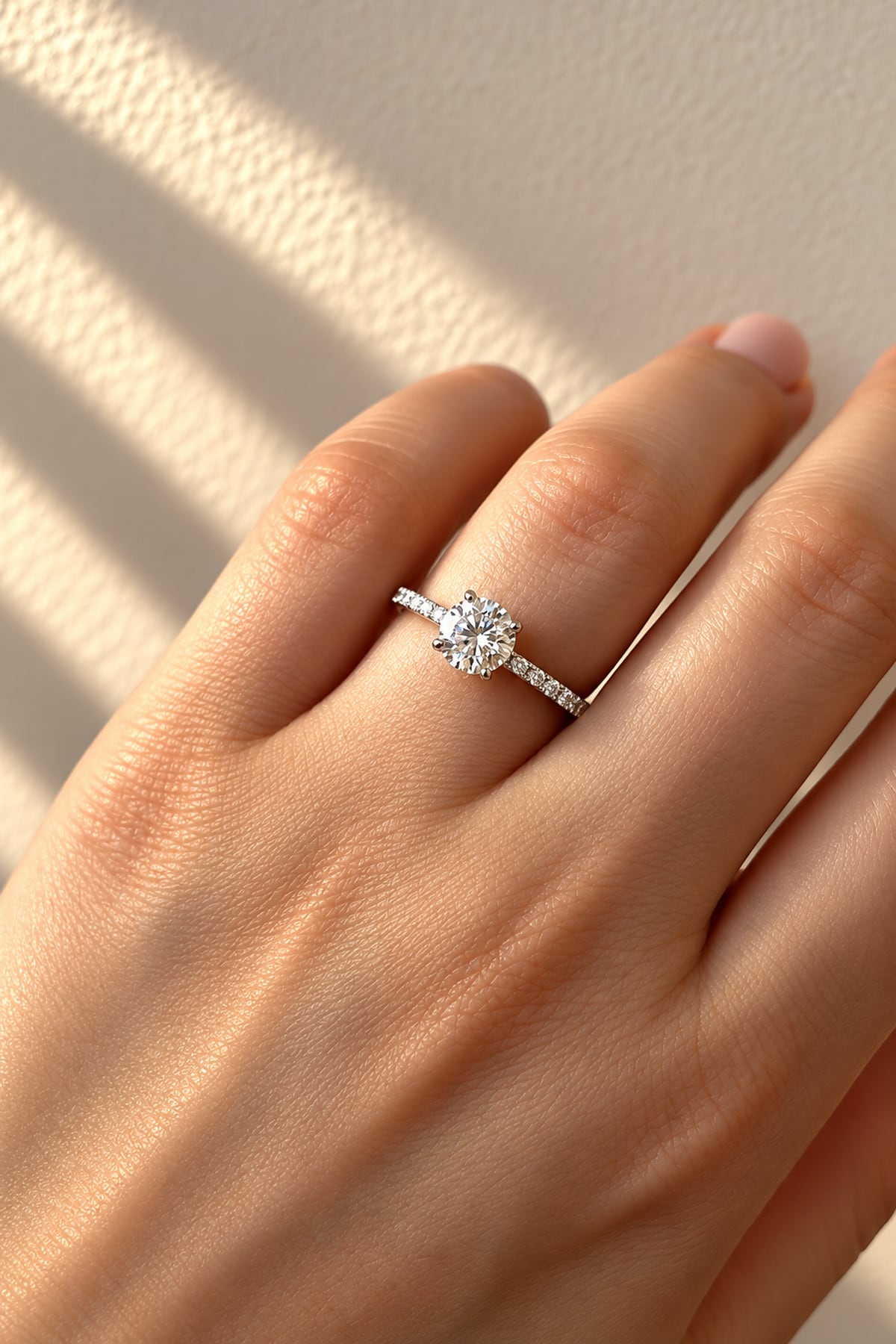 Hearts On Fire Signature Round Brilliant Cut Diamond Engagement Ring in White Gold
