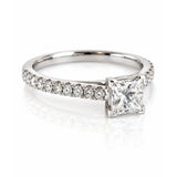 0.70 Carat Princess Cut Diamond Engagement Ring
