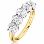 Five-Stone Oval Diamond Ring in 18ct Yellow & White Gold at LeGassick.