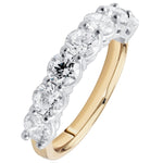 Seven Stone Round Brilliant Cut Diamond Ring In Yellow & White 18ct Gold available from LeGassick Fine Jewellery, Gold Coast, Australia.