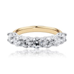 Seven Stone Round Brilliant Cut Diamond Ring In Yellow & White 18ct Gold available from LeGassick Fine Jewellery, Gold Coast, Australia.