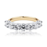 Seven Stone Round Brilliant Cut Diamond Ring In Yellow & White 18ct Gold available from LeGassick Fine Jewellery, Gold Coast, Australia.