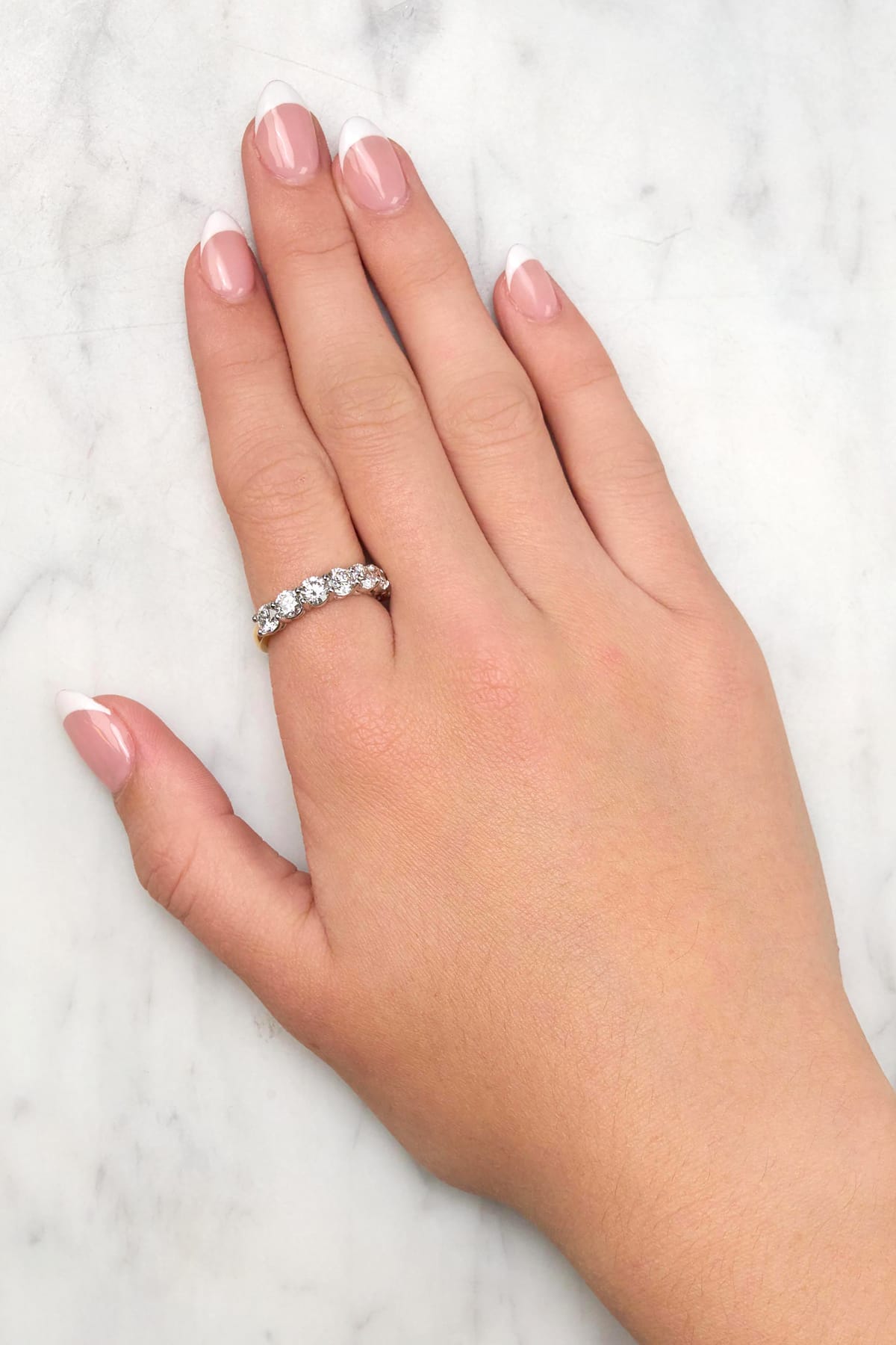Seven Stone Round Brilliant Cut Diamond Ring In Yellow & White 18ct Gold available from LeGassick Fine Jewellery, Gold Coast, Australia.