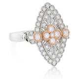 Argyle Pink Diamond Ring set in 18 Carat White & Rose Gold