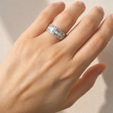 Baguette & Diamond Ring set in 18 Carat Two-Tone Gold