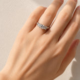 Princess Cut Diamond Trilogy Ring in 18ct White Gold