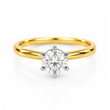0.5 Carat Round Brilliant Cut Diamond Solitaire Ring in 18ct Gold