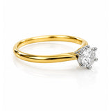 0.5 Carat Round Brilliant Cut Diamond Solitaire Ring in 18ct Gold