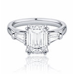 Emerald Cut Diamond Ring Handcrafted by LeGassick.