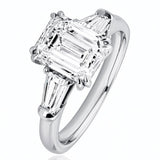 Emerald Cut Diamond Ring Handcrafted by LeGassick.