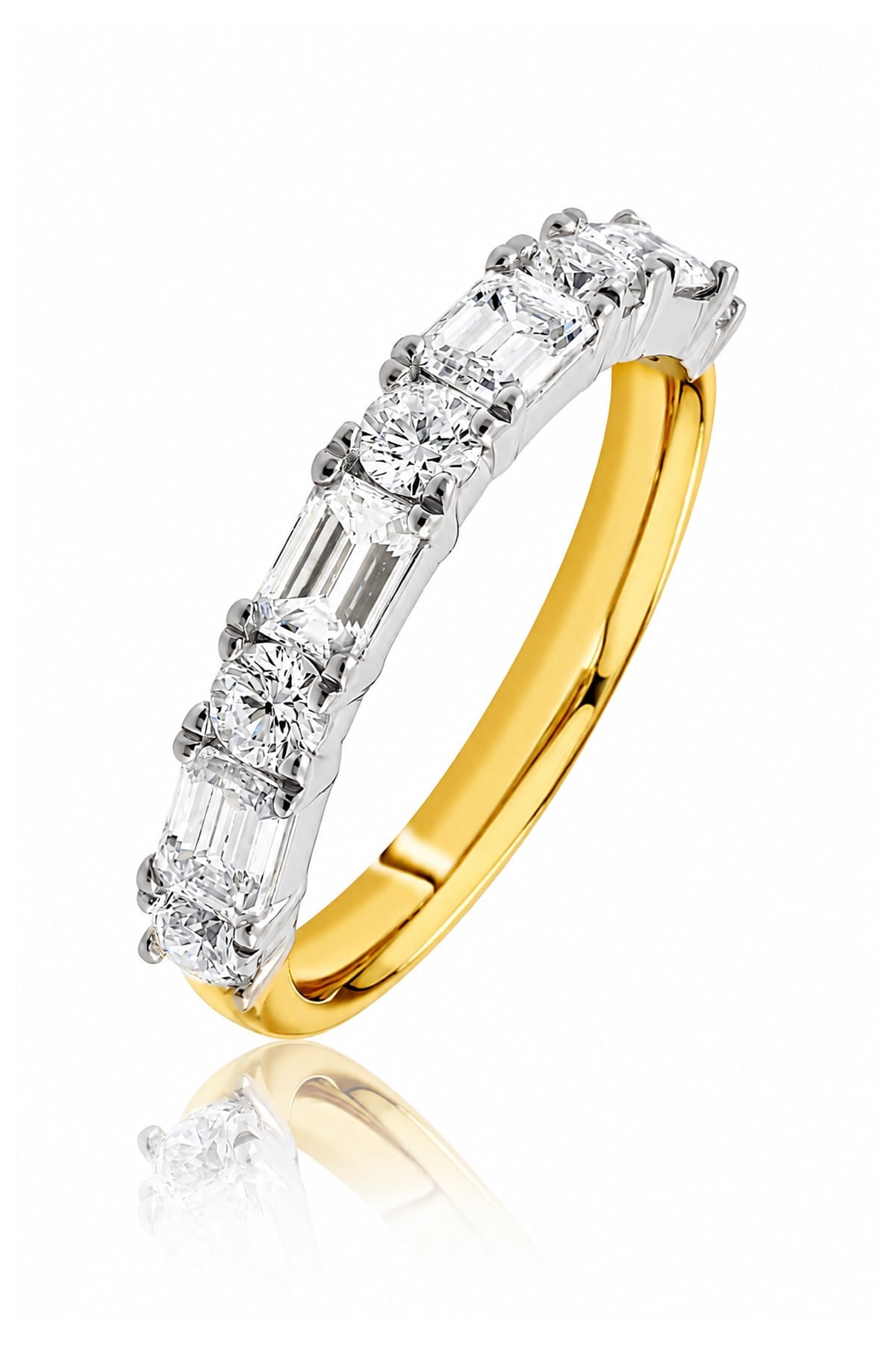 Modern Diamond Set Ring In Yellow and White Gold available from LeGassick Fine Jewellery, Gold Coast, Australia.